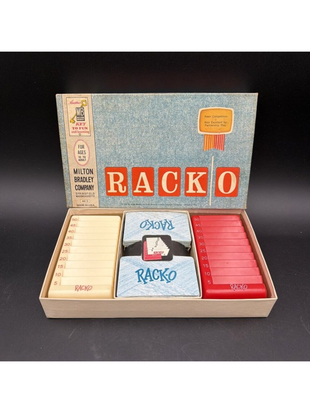 Vintage 1961 RACKO Game Milton Bradley 4615 ~ 100% Complete Very Good Condition